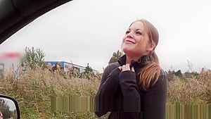 Leaned over teen 18+ giving blowjob and fucking in car
