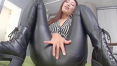 Leather Pants With A Hole In The Crotch For Sex!