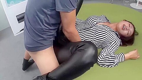 Leather Pants With A Hole In The Crotch For Sex!