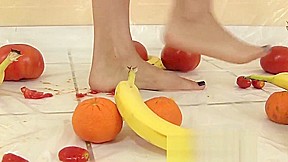 Lelu Love-Naked Femdom Food Crushing 1of3