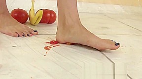 Lelu Love-Naked Femdom Food Crushing 1of3