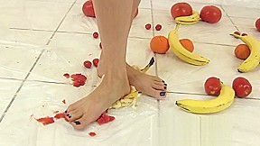 Lelu Love-Naked Femdom Food Crushing 1of3