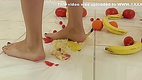 Lelu Love-Naked Femdom Food Crushing 1of3
