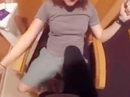 Lesbian fun in church