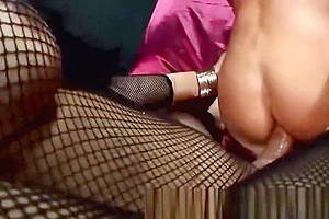 Lingeried Tgirl drills a guy in turn