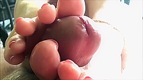 Luv4feet - Soft Pink POV Footjob and Slowmo Cumshot