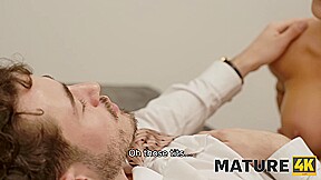 MATURE4K  Big Tits Mature Likes Coffee and My Cock