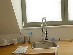 Maid anally gapes for interracial cumshot
