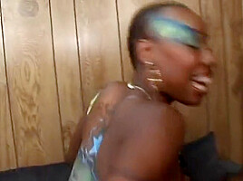 Marvellous Blonde Black Beauty Rides Huge Black Cock On The Small Grey Sofa