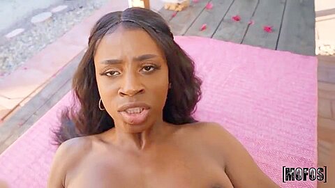 Marvelous Ebony Nicole Kitt Pov Crazy Porn Clip