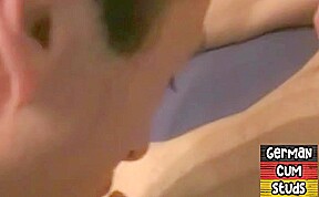 Masked German gay fisted and fucked in 3way action at home