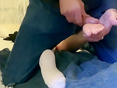 Massaging Whipping Tickling & Cumming On Tiny Soft Feet