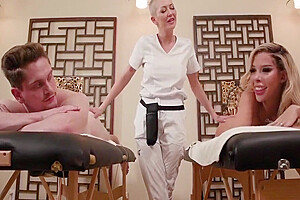 Masseuses Growing Curiosity 6 Min With Adira Allure, Brittney Kade And Jay Tee