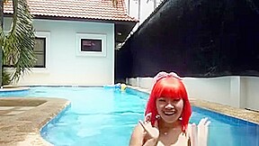 Masturbation Asian Babe On The Backyard