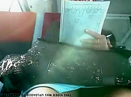 Mature upskirt on train