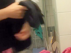 Milf of my dreams spied in the bathroom