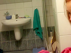Milf of my dreams spied in the bathroom