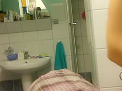 Milf of my dreams spied in the bathroom