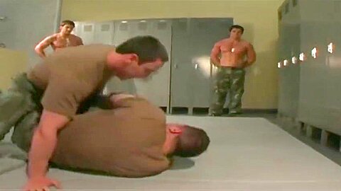 Military Locker Room Wrestling