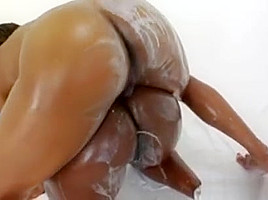 Milk Enema Ebony Lovers Squirt Milk Out Of Their Big Booties