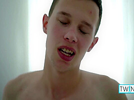 Milky White Twink Aaron Oils His Ass And Long Hard Cock To Masturbate! 10 Min