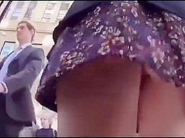 Mini skirt girls street upskirts