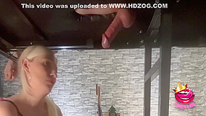 Mistress Milks And Ruins His Orgasm Into A Cup On The