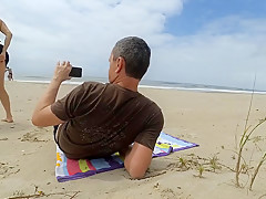 More Real Amateur Public Sex Risky on the Beach !!! People walking near   