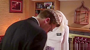 Mormon blonde takes cum