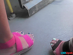 Mouthwatering ass of a blonde seen in best upskirts mov