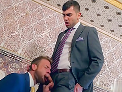 Muscle gay anal sex with cumshot