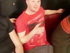 Muscular euro stud cumdrenched in group