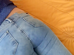 My Best Friends Husband Gives Me A Big Cumshot In My Ass With The Jean On