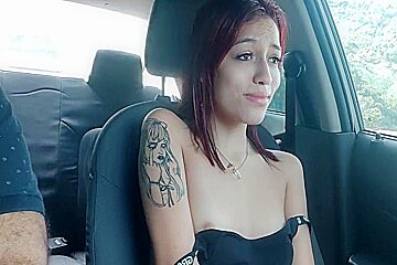 My Step brothers Wife Masturbates In My Car