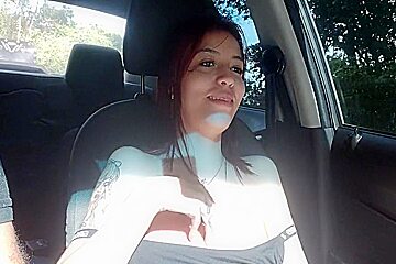 My Step brothers Wife Masturbates In My Car