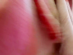 My wife after shower close up January 2019