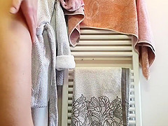 My wife after shower close up January 2019