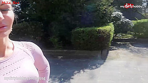 MyDirtyHobby - Hot blonde MILF smokes while blowing and gets facialized
