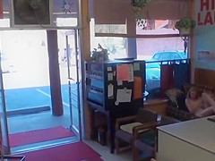 Naked in public laundromat