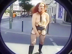 Naked walk in the street