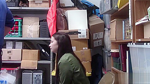 Nasty brunette babe busted by a perverted policeman