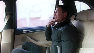 Nasty female taxi driver bangs her client