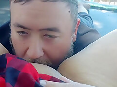 Naughty Girl Jumps On Trampoline Gets Pussy Eaten Pov/loud Moaning