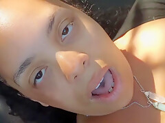 Naughty Girl Jumps On Trampoline Gets Pussy Eaten Pov/loud Moaning
