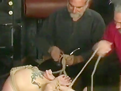 Naughty amateur movie scene with girl enduring pussy stimulation
