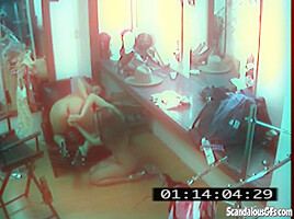 Naughty lesbian strippers caught on tape