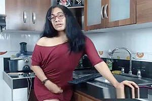 Nerdy ladyboy Flashing large wang And butthole