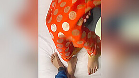 Newly Married Indian Wife Giving Blowjob And Handjob To Her Husband