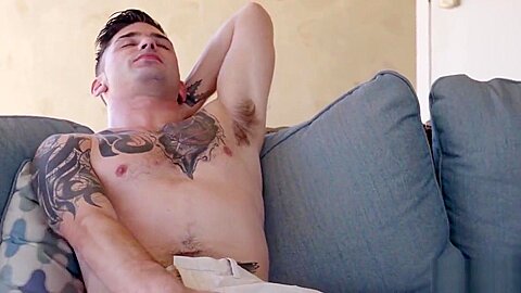 Next Door Neighbor Boy James Sinner Solos His Fat White Cock