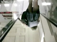 Nice legs on the escalator
